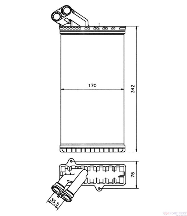 РАДИАТОР ПАРНО FIAT SCUDO COMBINATO (1996-) 1.9 TD Eco - NRF