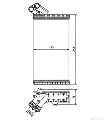 РАДИАТОР ПАРНО FIAT SCUDO COMBINATO (1996-) 2.0 16V - NRF