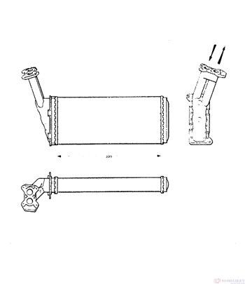 РАДИАТОР ПАРНО CITROEN BX BREAK (1983-) 1.8 D - NRF