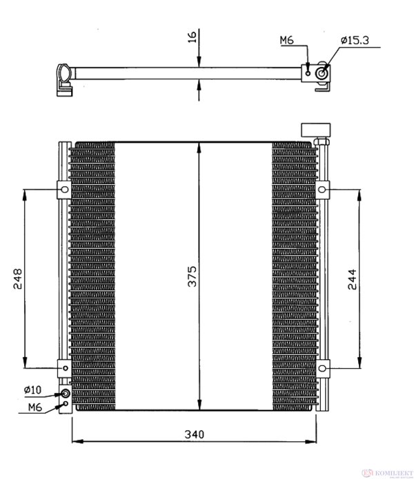 РАДИАТОР КЛИМАТИК HONDA CIVIC VI AERODECK (1998-) 1.4 16V - NRF