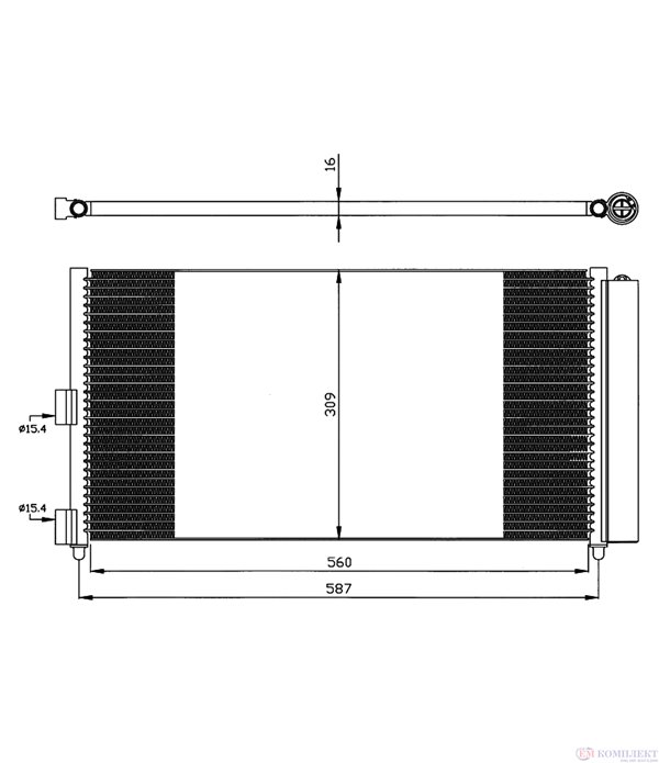 РАДИАТОР КЛИМАТИК FIAT IDEA (2003-) 1.2 16V - NRF