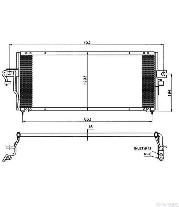 РАДИАТОР КЛИМАТИК NISSAN ALMERA I (1995-) 1.6 - NRF