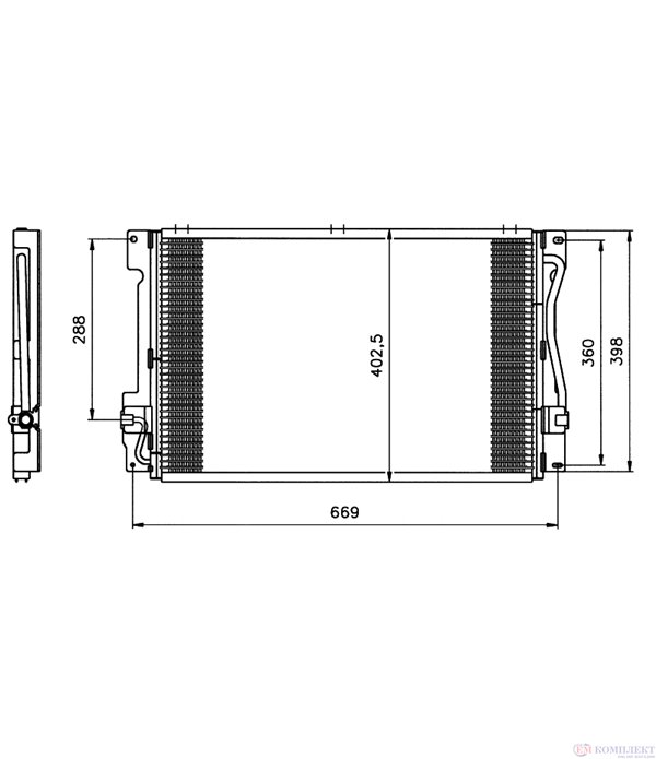 РАДИАТОР КЛИМАТИК VOLVO V70 I COMBI (1996-) 2.4 - NRF