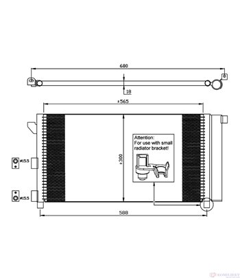 РАДИАТОР КЛИМАТИК FIAT PANDA (2003-) 1.2 Bi-Power - NRF