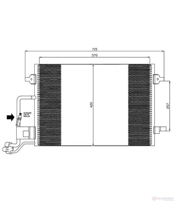 РАДИАТОР КЛИМАТИК VOLKSWAGEN PASSAT (2000-) 2.8 4motion - NRF