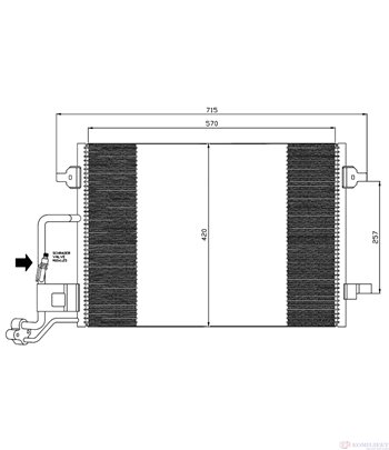 РАДИАТОР КЛИМАТИК SKODA SUPERB (2002-) 2.0 - NRF