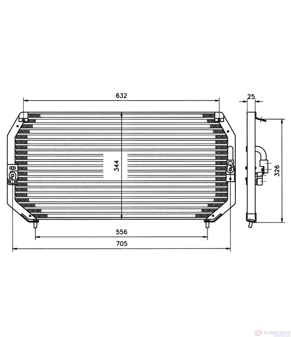 РАДИАТОР КЛИМАТИК TOYOTA CARINA E SPORTSWAGON (1993-) 2.0 TD - NRF