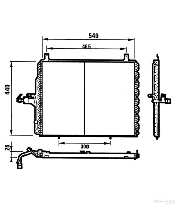 РАДИАТОР КЛИМАТИК MERCEDES W124 SEDAN (1984-) 300 E 4-matic - NRF