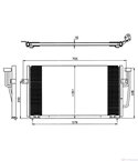 РАДИАТОР КЛИМАТИК MITSUBISHI CARISMA SEDAN (1996-) 1.9 TD - NRF