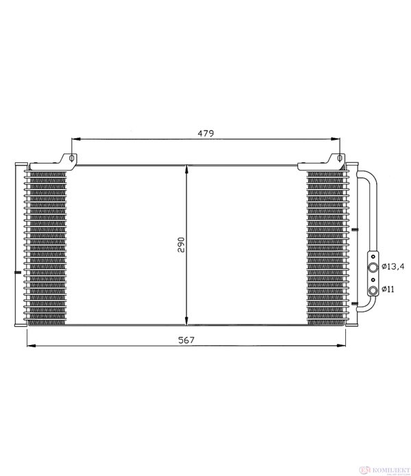 РАДИАТОР КЛИМАТИК ROVER 200 (1995-) 218 K Vi - NRF