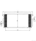 РАДИАТОР КЛИМАТИК MITSUBISHI GALANT V SEDAN (1992-) 2.0 GLSTD - NRF