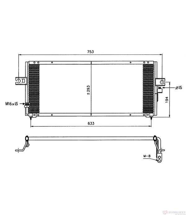 РАДИАТОР КЛИМАТИК NISSAN ALMERA I (1995-) 1.6 SLX - NRF