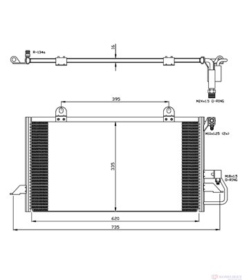РАДИАТОР КЛИМАТИК AUDI COUPE (1988-) 2.6 - NRF