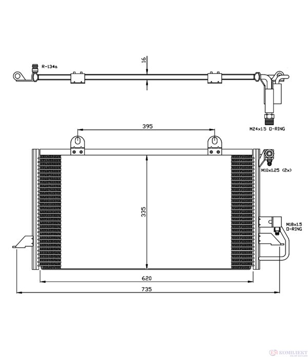 РАДИАТОР КЛИМАТИК AUDI 80 (1991-) 2.0 E quattro - NRF