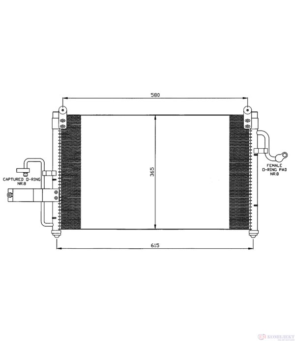 РАДИАТОР КЛИМАТИК DAEWOO NUBIRA SEDAN (1997-) 1.6 16V - NRF