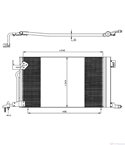 РАДИАТОР КЛИМАТИК PEUGEOT 306 BREAK (1994-) 1.6 - NRF
