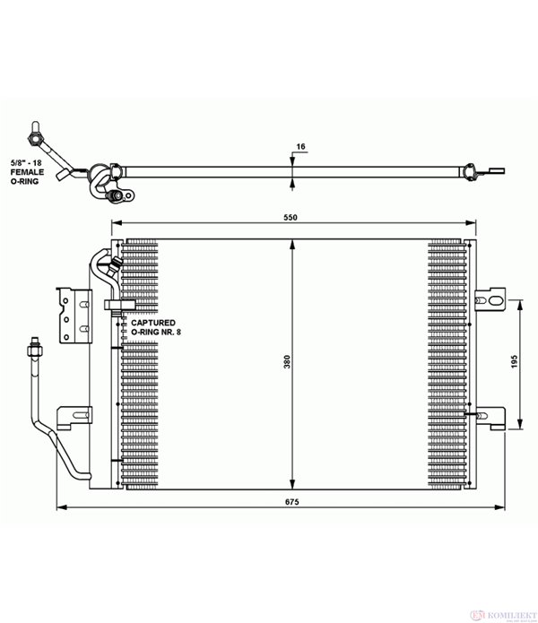 РАДИАТОР КЛИМАТИК MERCEDES A CLASS W168 (1997-) A 140 - NRF