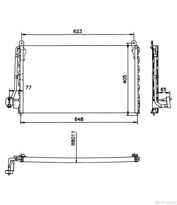РАДИАТОР КЛИМАТИК OPEL VECTRA A HATCHBACK (1988-) 1.8 i CAT - NRF