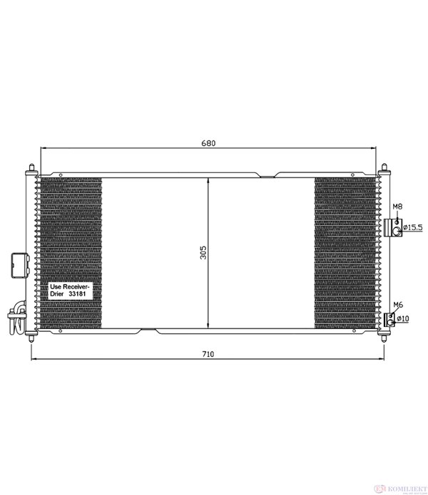 РАДИАТОР КЛИМАТИК NISSAN ALMERA II HATCHBACK (2000-) 1.5 - NRF