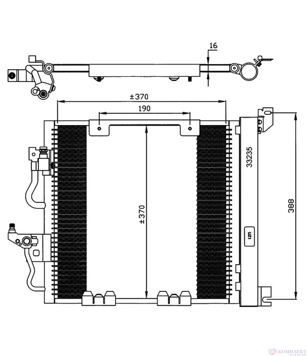 РАДИАТОР КЛИМАТИК OPEL ASTRA H COMBI (2004-) 1.7 CDTI - NRF