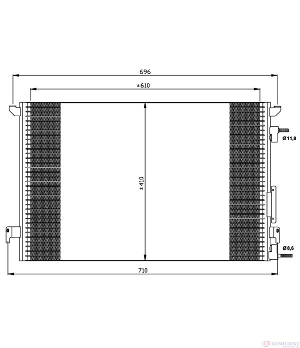 РАДИАТОР КЛИМАТИК OPEL VECTRA C (2002-) 1.6 - NRF