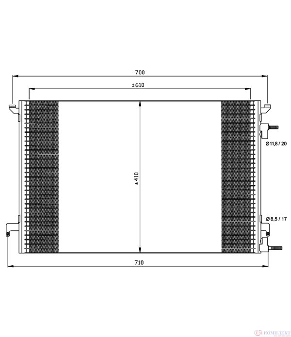 РАДИАТОР КЛИМАТИК OPEL VECTRA C (2002-) 2.2 DTI 16V - NRF