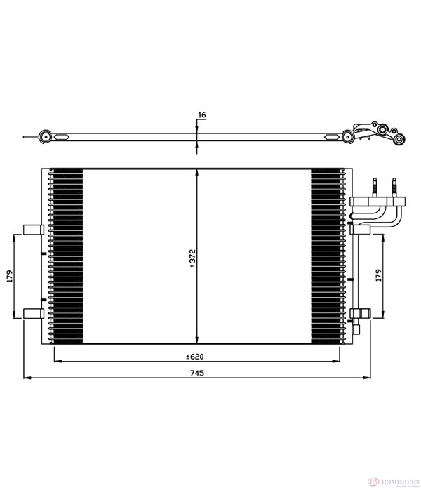 РАДИАТОР КЛИМАТИК FORD FOCUS II (2004-) 2.0 - NRF