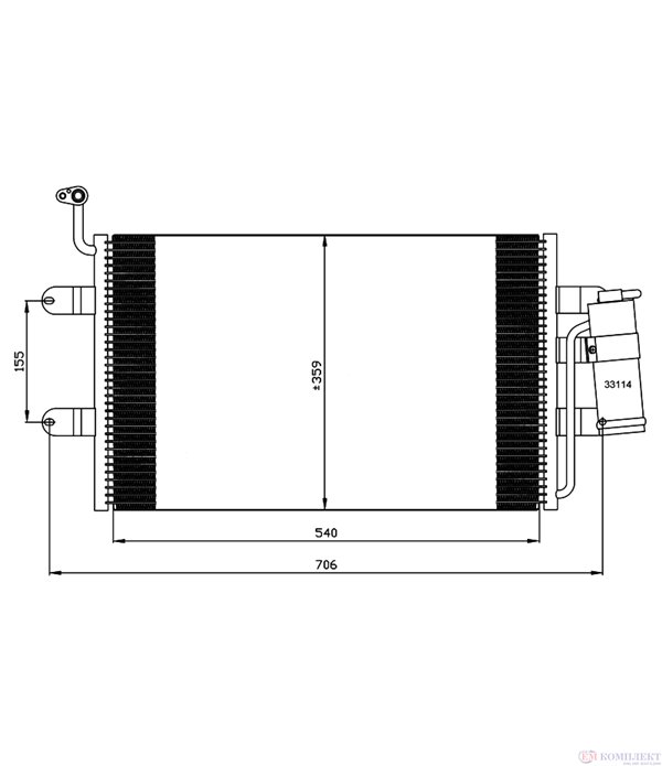 РАДИАТОР КЛИМАТИК SEAT CORDOBA HATCHBACK (1999-) 1.8 T 20V Cupra - NRF