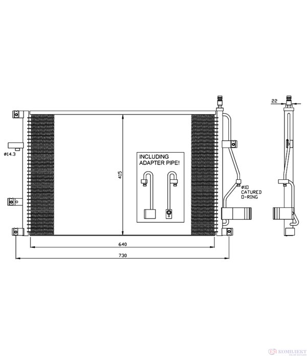 РАДИАТОР КЛИМАТИК VOLVO S80 I (1998-) 2.5 T - NRF