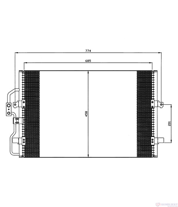РАДИАТОР КЛИМАТИК CITROEN EVASION (1994-) 2.0 HDI 16V - NRF