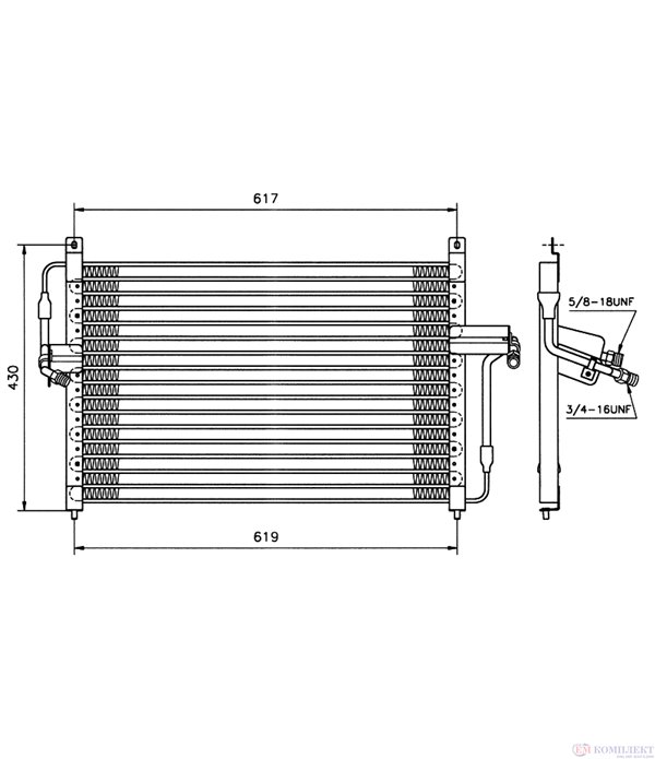РАДИАТОР КЛИМАТИК OPEL SENATOR B (1987-) 3.0 24V - NRF