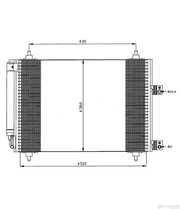 РАДИАТОР КЛИМАТИК CITROEN C5 BREAK (2001-) 2.0 16V HPi - NRF
