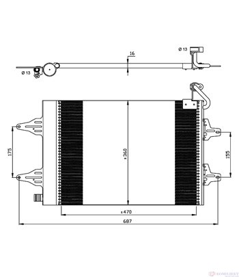 РАДИАТОР КЛИМАТИК SEAT IBIZA IV (2002-) 1.9 SDI - NRF