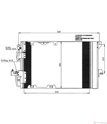 РАДИАТОР КЛИМАТИК OPEL ASTRA G SEDAN (1998-) 1.4 16V - NRF