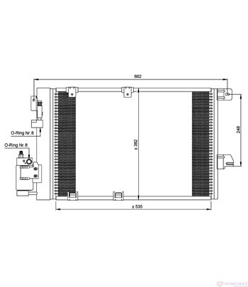 РАДИАТОР КЛИМАТИК OPEL ASTRA G SEDAN (1998-) 2.0 16V - NRF