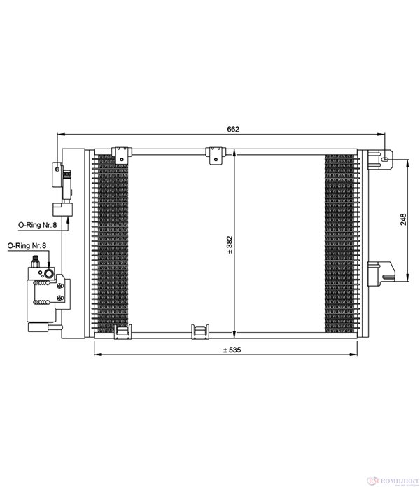 РАДИАТОР КЛИМАТИК OPEL ZAFIRA (1999-) 1.6 CNG - NRF