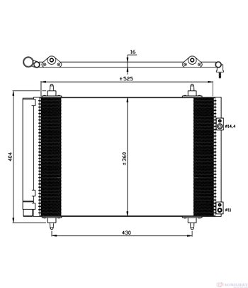 РАДИАТОР КЛИМАТИК CITROEN C4 PICASSO (2007-) 1.6 e-HDi 110 - NRF