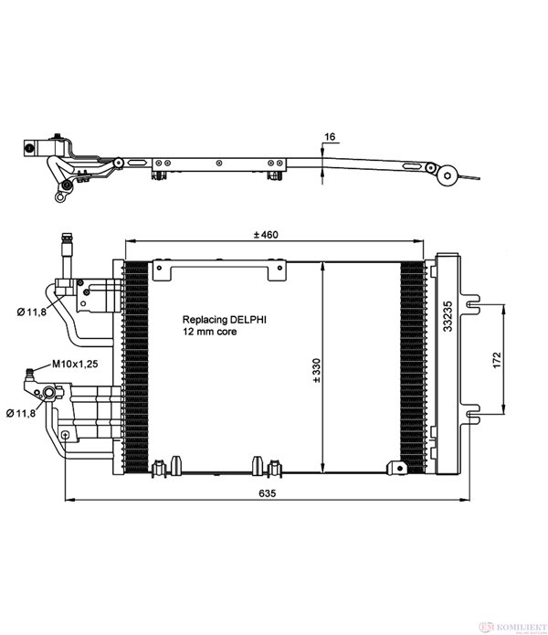 РАДИАТОР КЛИМАТИК OPEL ASTRA H COMBI (2004-) 1.7 CDTI - NRF