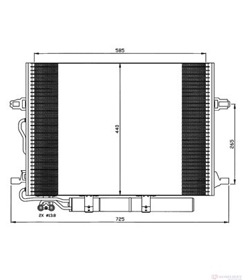 РАДИАТОР КЛИМАТИК MERCEDES E CLASS W211 (2002-) E 200 Kompressor - NRF