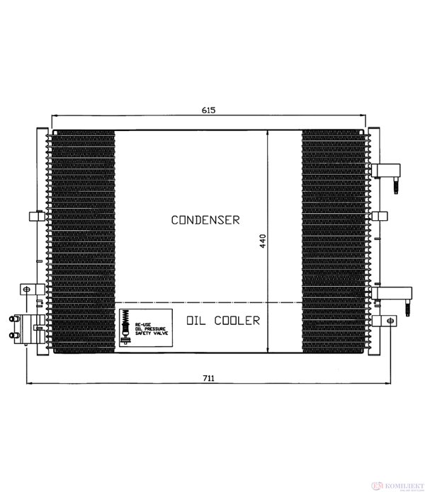 РАДИАТОР КЛИМАТИК FORD MONDEO III SEDAN (2000-) 2.0 16V TDDiTDCi - NRF
