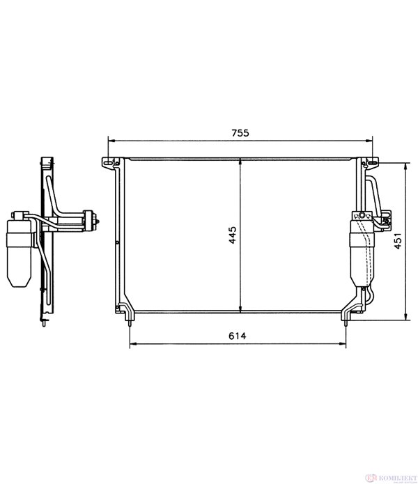 РАДИАТОР КЛИМАТИК OPEL OMEGA B (1994-) 2.2 16V - NRF