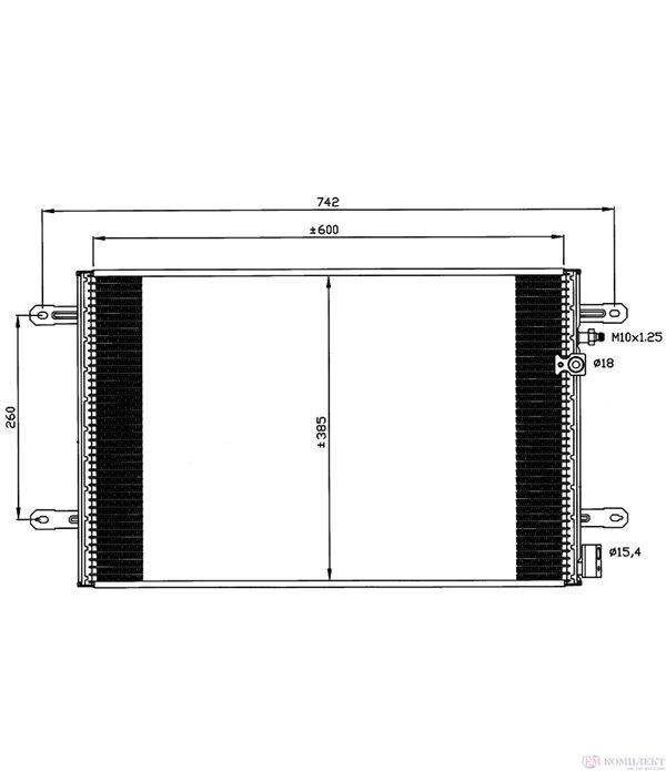 РАДИАТОР КЛИМАТИК AUDI A6 AVANT (2005-) 2.0 TDI - NRF