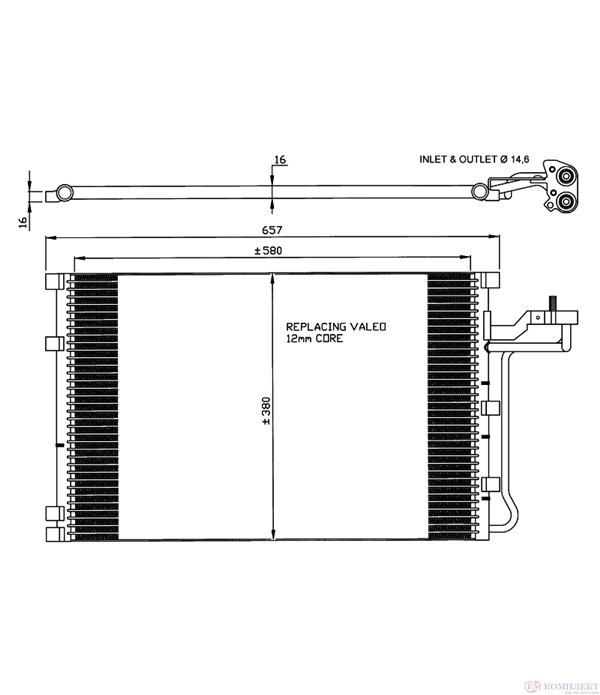 РАДИАТОР КЛИМАТИК VOLVO C70 II CABRIOLET (2006-) T5 - NRF