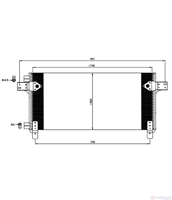 РАДИАТОР КЛИМАТИК MAN TGA (2000-) 26.330 FNLC, FNLLC, FNLLW - NRF