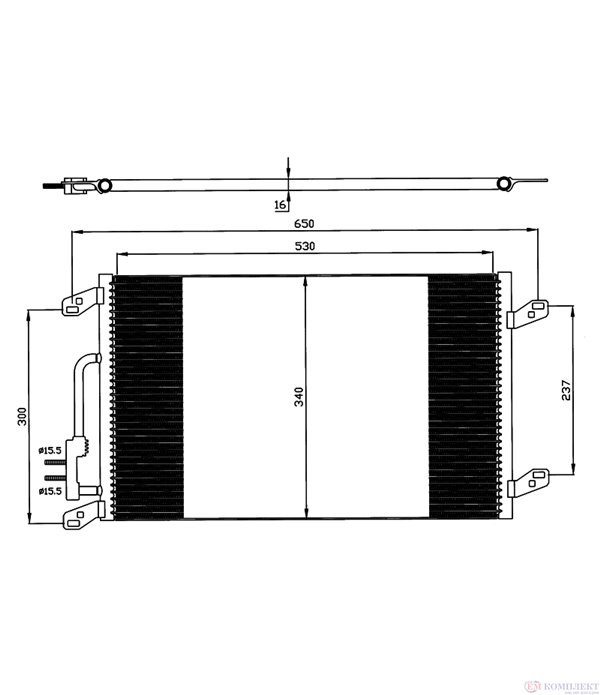 РАДИАТОР КЛИМАТИК LANCIA LYBRA SW (1999-) 2.4 JTD - NRF