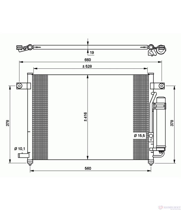 РАДИАТОР КЛИМАТИК CHEVROLET KALOS (2005-) 1.2 - NRF