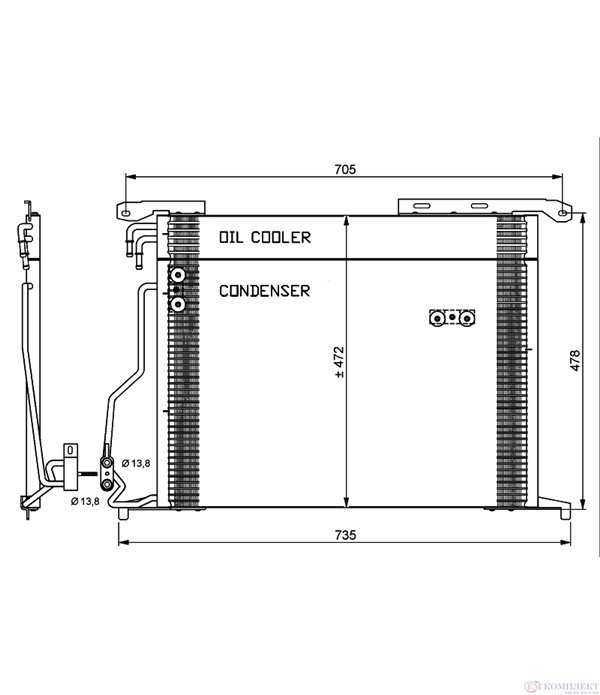 РАДИАТОР КЛИМАТИК MERCEDES S CLASS W220 (1998-) S 320 CDI - NRF