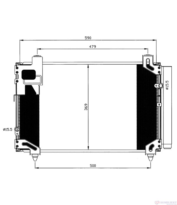 РАДИАТОР КЛИМАТИК TOYOTA AVENSIS COMBI (2003-) 2.4 - NRF