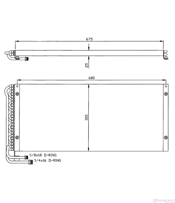 РАДИАТОР КЛИМАТИК MAN F 2000 (1994-) 33.603 DFS - NRF