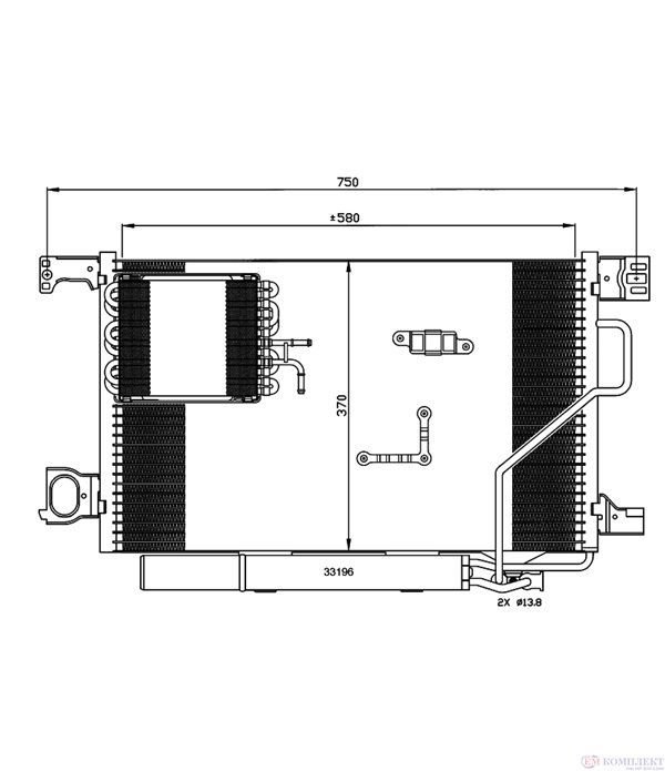 РАДИАТОР КЛИМАТИК MERCEDES C CLASS COUPE CL203 (2001-) C 30 CDI AMG - NRF